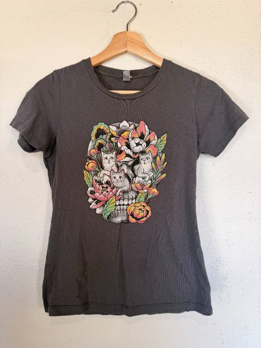 Kitties & Skulls & Flowers T-Shirt